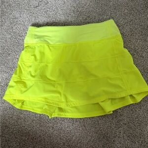 Lululemon Athletica Neon Yellow Skirt